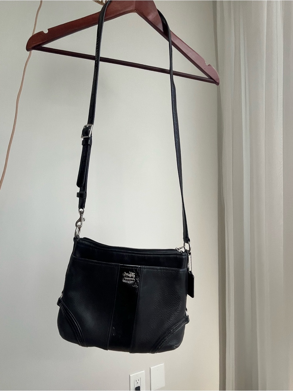 Coach Black Leather Crossbody Bag